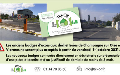 Badge d’accès aux déchetteries TRI-OR